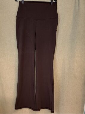 Yogalicious Brown High-Waist Flare Yoga Pants